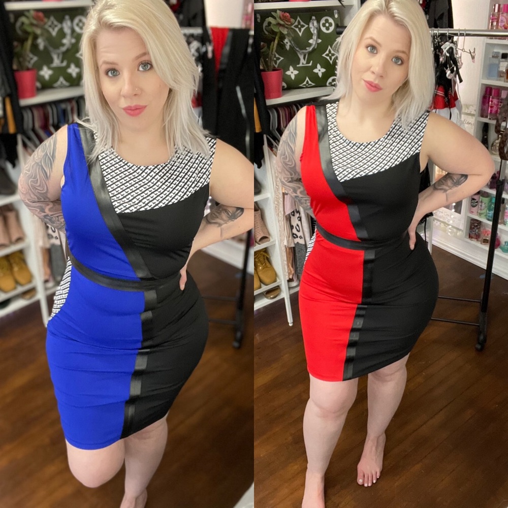 All Business, No Play Colorblock Dress